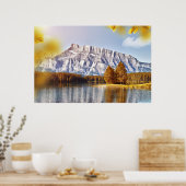 Autumn Mountain Scene Poster (Keuken)