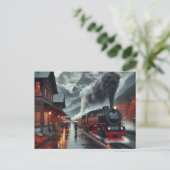 Autumn Mountain Train Journey Briefkaart (Staand voorkant)