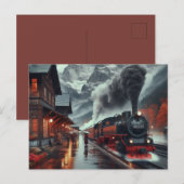 Autumn Mountain Train Journey Briefkaart (Voorkant / Achterkant)