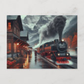 Autumn Mountain Train Journey Briefkaart (Voorkant)