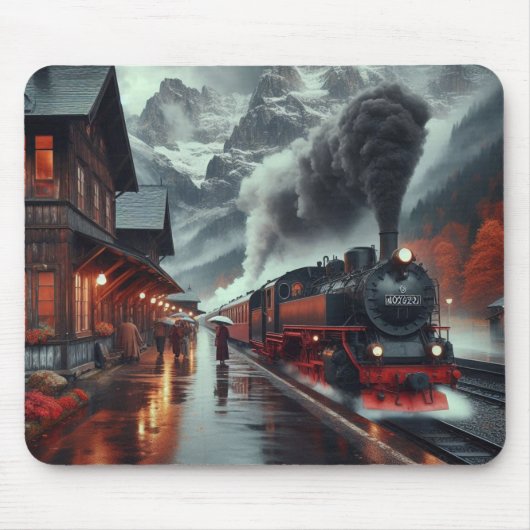 Autumn Mountain Train Journey Muismat (Voorkant)