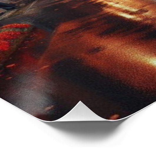 Autumn Mountain Train Journey Perfect Poster (Hoek)