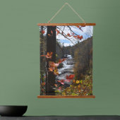 Autumn Mountain Watervalt Triple Herfsten NC Hangend Wandkleed
