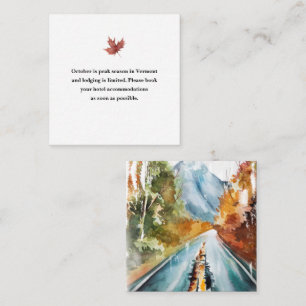 Autumn Mountain Wedding Hotel Accommodatie Informatiekaartje