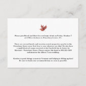 Autumn Mountain Wedding Hotel Accommodation Enclos Informatiekaartje (Voorkant)