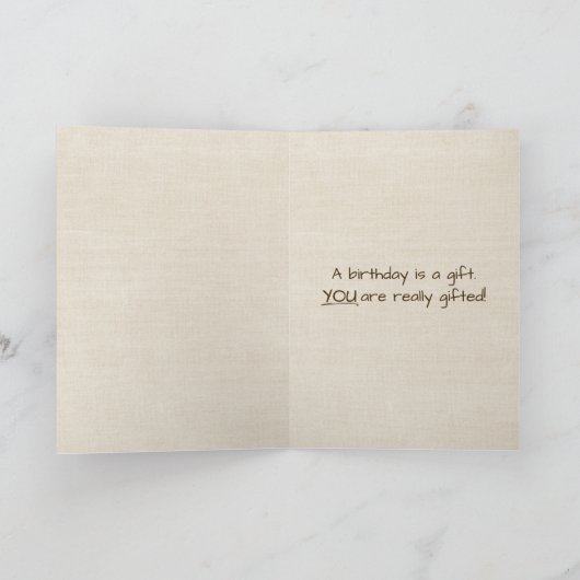 Autumn Mouse Birthday Humor Kaart (Binnen)