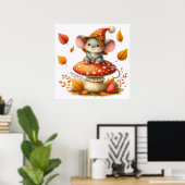Autumn Mouse Poster (Thuiskantoor)