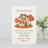 Autumn Moving Announcement Card Briefpapier (Staand voorkant)