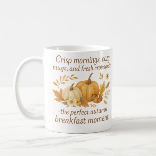 Autumn Mug - Cozy Morning with Pumpkins & Croissan Koffiemok (Links)