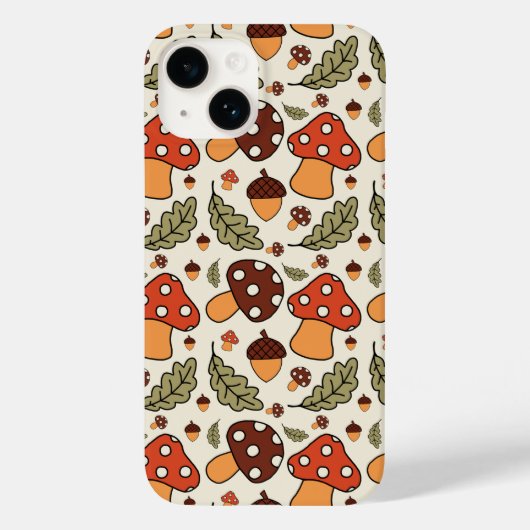 Autumn Mushroom & Acorn Phone Case (Achterkant)