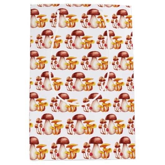 Autumn Mushroom Wonderland Gift Bag Medium Cadeauzakje (Voorkant)
