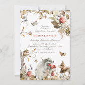 Autumn Mushroom | Woodland Forest Baby shower Kaart (Voorkant)