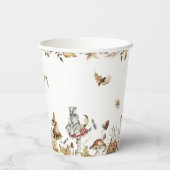 Autumn Mushroom | Woodland Forest Baby shower Papieren Bekers (Achterkant)