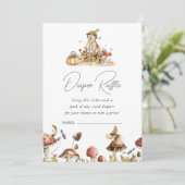 Autumn Mushroom | Woodland Forest Luier Raffle Kaart (Staand voorkant)