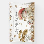 Autumn Mushroom | Woodland Forest Welkom Spandoek (Verticaal)