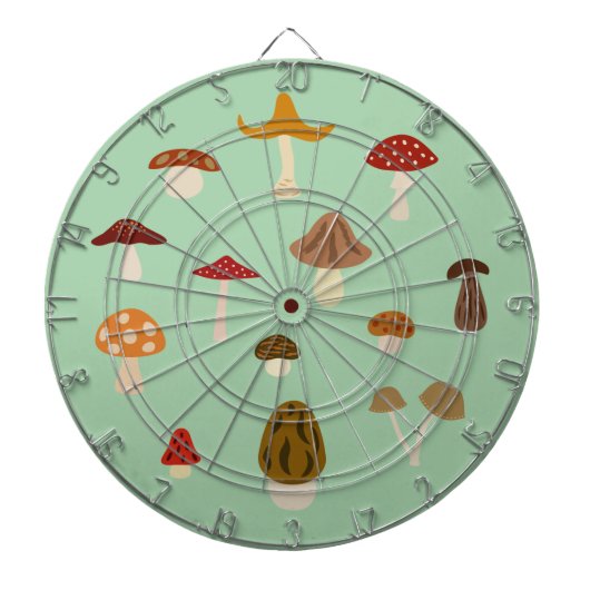 Autumn Mushrooms Dartboard Dartbord (Voorkant)