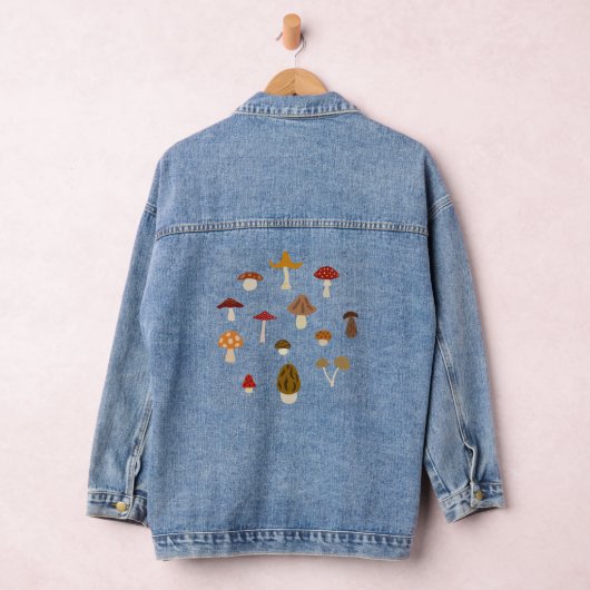 Autumn Mushrooms Denim Jas Denim Jacket (Hangar)