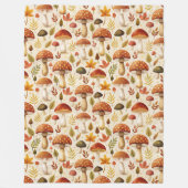 Autumn Mushrooms Fleece Deken (Voorkant)