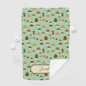 Autumn Mushrooms Golf Towel Golfhanddoek (Insitu)