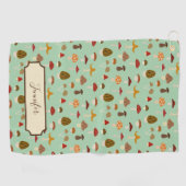 Autumn Mushrooms Golf Towel Golfhanddoek (Horizontaal)