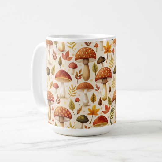 Autumn Mushrooms Koffiemok (Voorkant links)