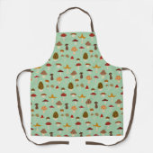 Autumn Mushrooms Pattern Apron Schort (Voorkant)