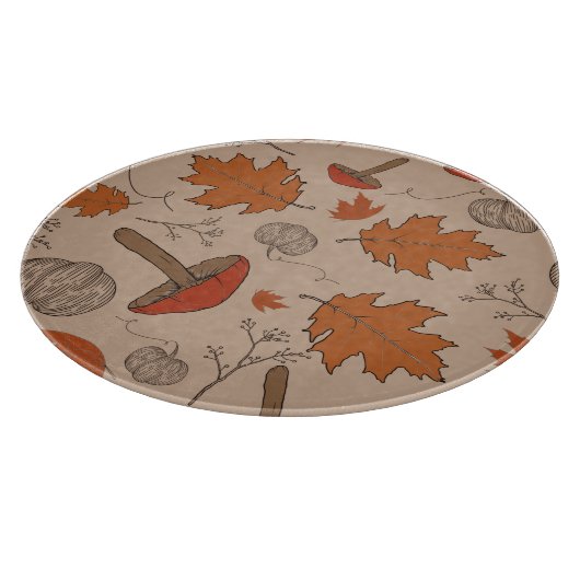 Autumn Mushrooms Snijplank (Hoek)