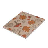 Autumn Mushrooms Tegeltje (Zijkant)