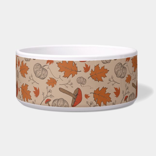 Autumn Mushrooms Voerbakje (Voorkant)