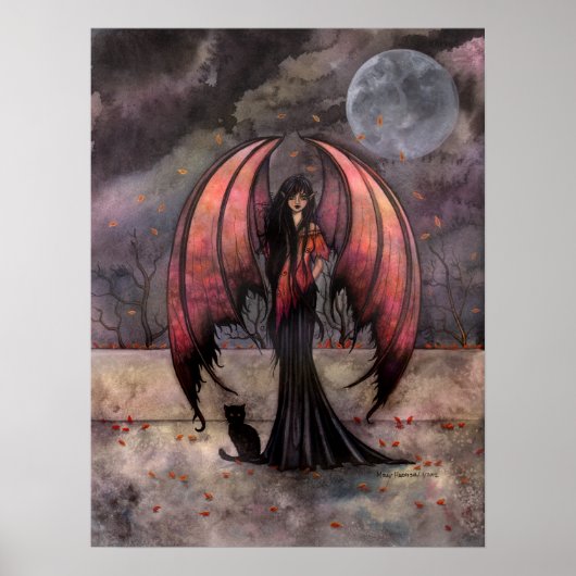 Autumn Mystique Gothic Fairy Fantasy Art Poster (Voorkant)