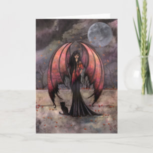 Autumn Mystique Gothic Fairy Fantasy en Cat Kaart
