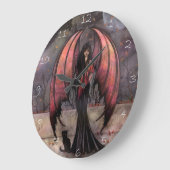 Autumn Mystique Gothic Fairy Vampire Cat Clock Grote Klok (Hoek)