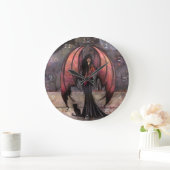 Autumn Mystique Gothic Fairy Vampire Cat Clock Grote Klok (Huis)