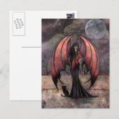 Autumn Mystique Gothic Fantasy Fairy Art Briefkaar Briefkaart (Voorkant / Achterkant)
