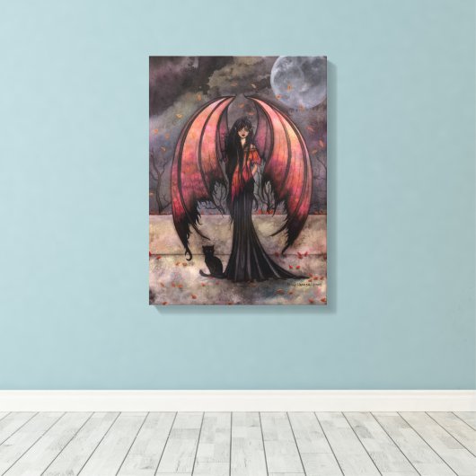 Autumn Mystique Gothic Fantasy Fairy Art Canvas Afdruk (Insitu (Houten vloer))