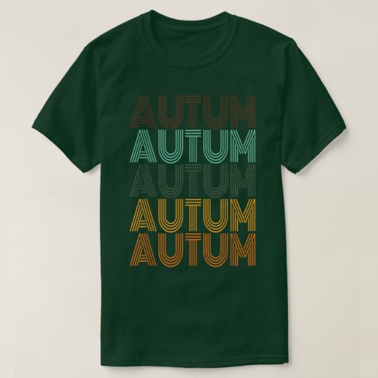 AUTUMN Naam Persoonlijke Retro 80s 90s Bir T-shirt (Design voorkant)