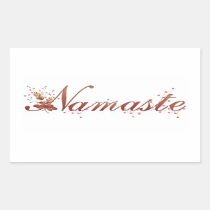 Autumn Namaste Yoga Rechthoekige Sticker