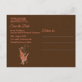 Autumn Neutral-toned Elegant Botanisch thema Aankondigingskaart (Achterkant)