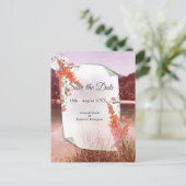 Autumn Neutral-toned Elegant Botanisch thema Aankondigingskaart (Staand voorkant)