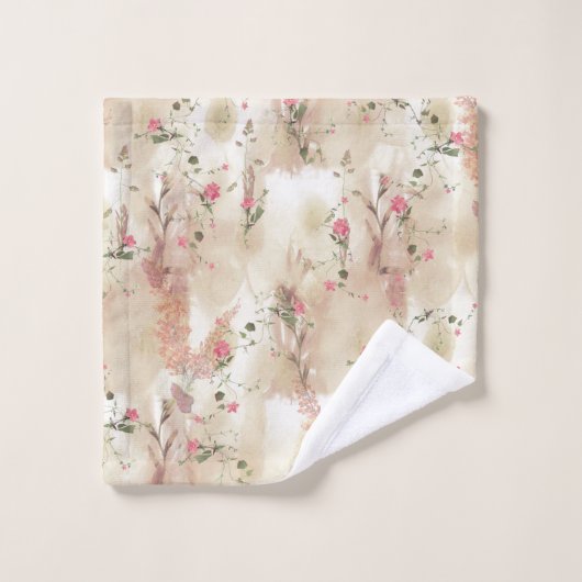 Autumn Neutral-toned Elegant Botanisch thema Bad Handdoek (Wasdoekje)