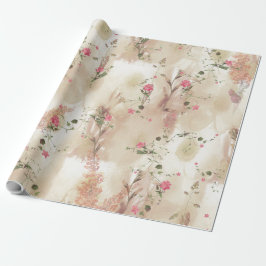 Autumn Neutral-toned Elegant Botanisch thema Cadeaupapier