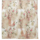 Autumn Neutral-toned Elegant Botanisch thema Douchegordijn (Voorkant)