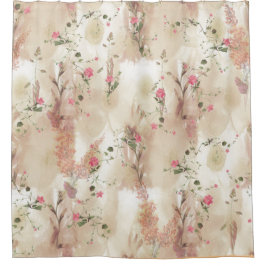 Autumn Neutral-toned Elegant Botanisch thema Douchegordijn