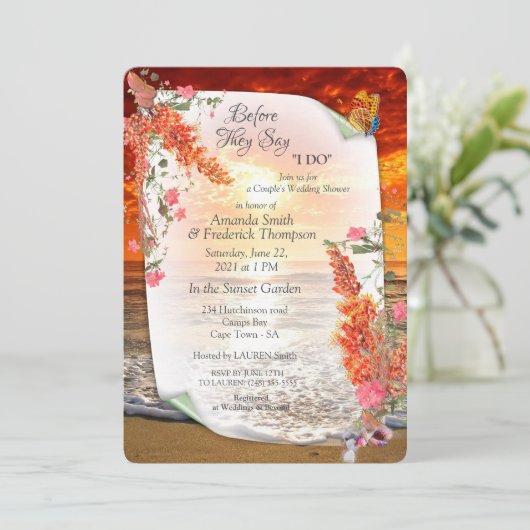 Autumn Neutral-toned Elegant Botanisch thema Kaart (Staand voorkant)