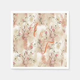 Autumn Neutral-toned Elegant Botanisch thema Servet