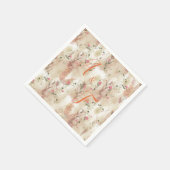 Autumn Neutral-toned Elegant Botanisch thema Servet (Hoek)