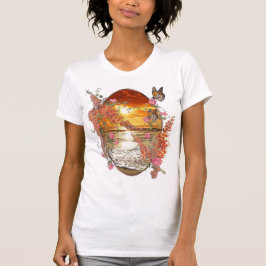 Autumn Neutral-toned Elegant Botanisch thema T-shirt