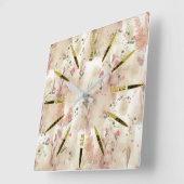 Autumn Neutral-toned Elegant Botanisch thema Vierkante Klok (Hoek)