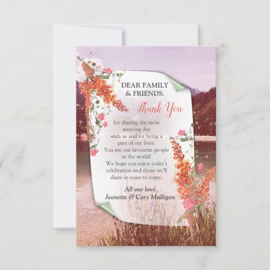 Autumn Neutral-toned Elegant Botanische Kaart (Voorkant)