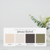 Autumn Neutrals Kleurenpalet Montagekaart Kaart (Staand voorkant)